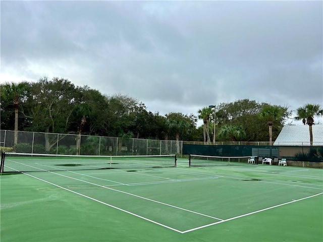 view of tennis court