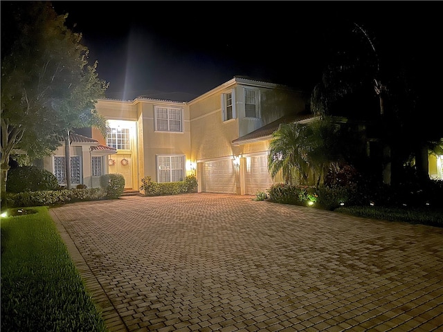 view of front of home featuring a garage