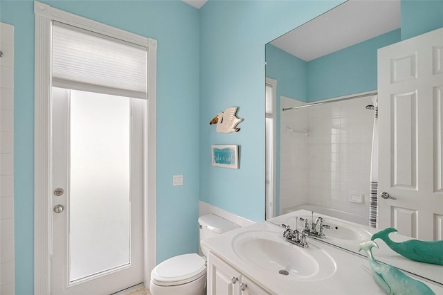 full bath with vanity and toilet