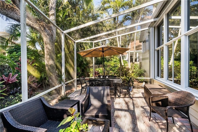 sunroom with a wealth of natural light