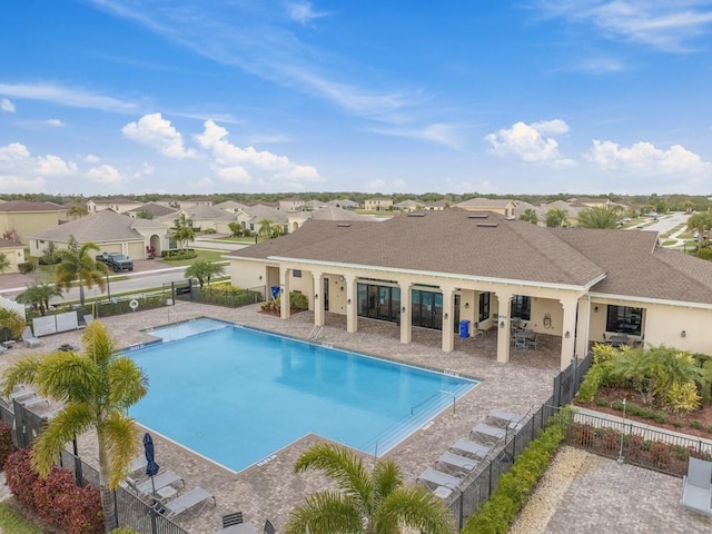 view of pool featuring a patio area