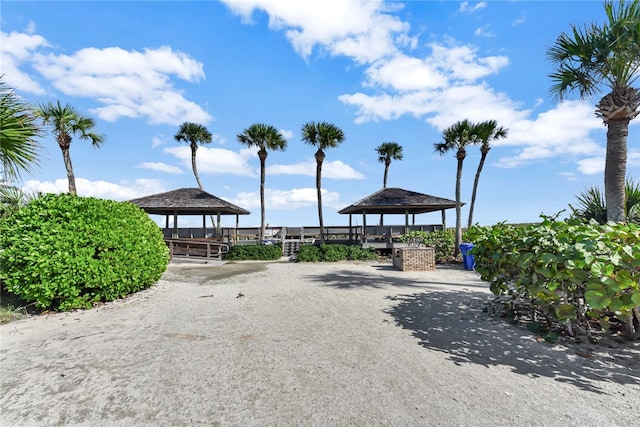 view of community with a gazebo