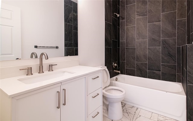 2565 86th Ave, Vero Beach, FL 32966 - full bathroom featuring marble finish flooring, vanity, and  shower combination