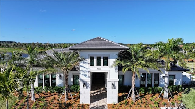 view of front of house featuring stucco siding