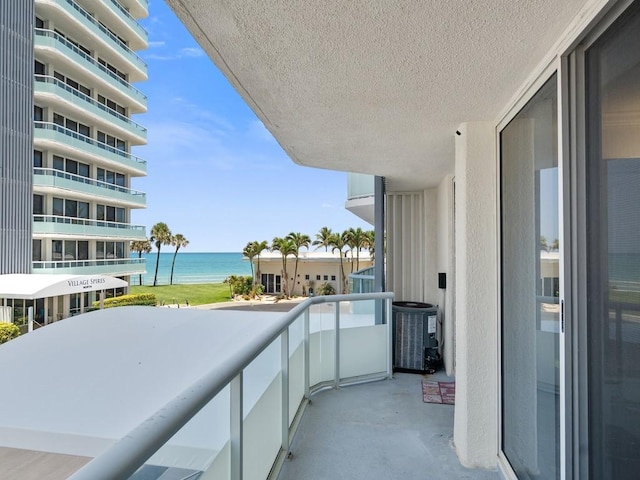 3554 Ocean Dr Unit 202S, Vero Beach, FL 32963 - balcony with central AC unit and a water view