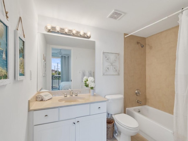 3554 Ocean Dr Unit 202S, Vero Beach, FL 32963 - ensuite bathroom with toilet, vanity, and shower / bath combo