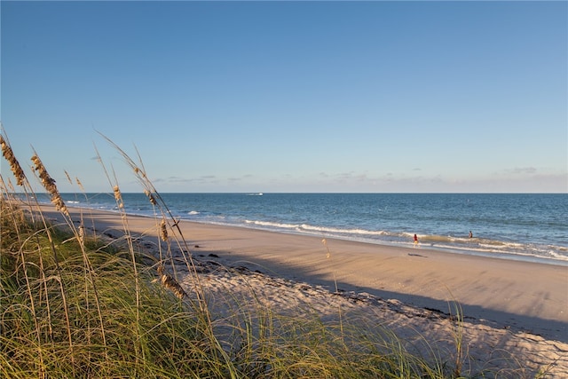 property view of water with a beach view