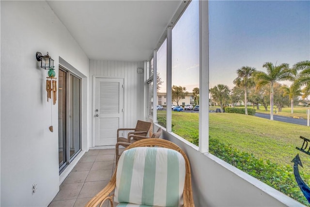 view of sunroom