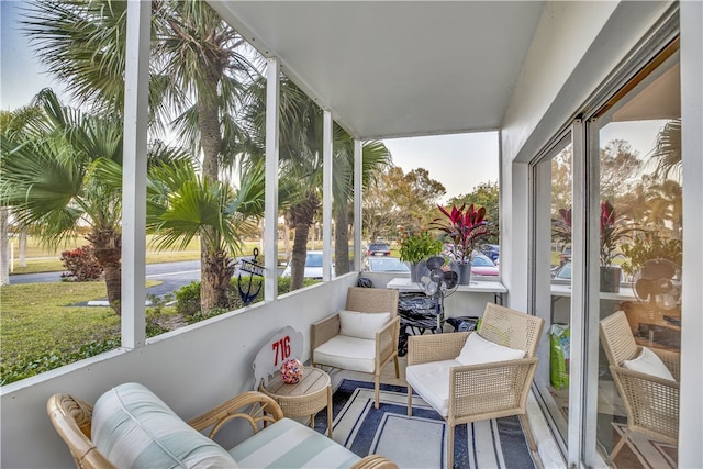 view of sunroom / solarium