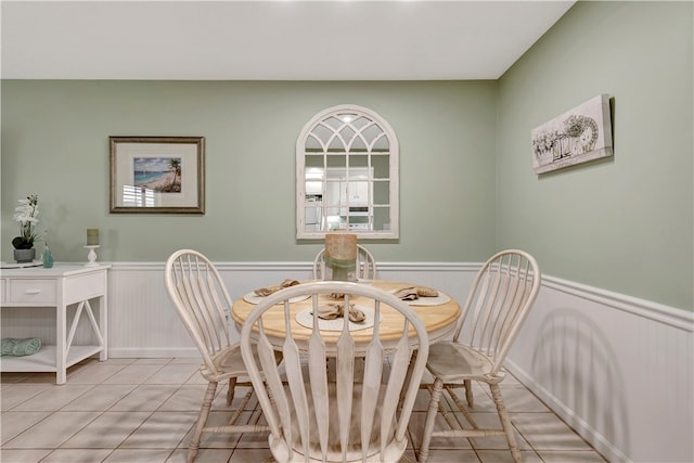 view of tiled dining space