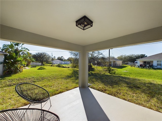 view of patio with a residential view
