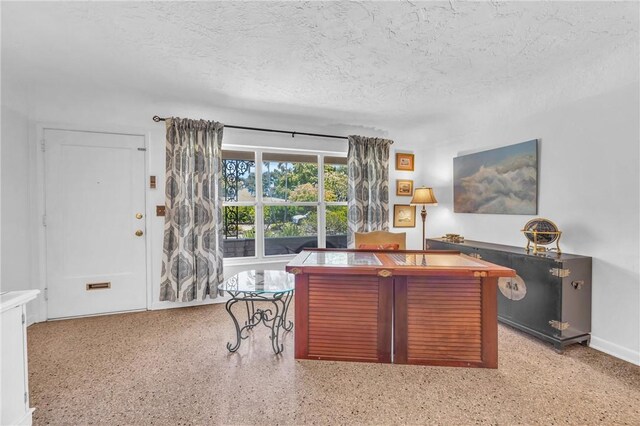 843 22nd Pl, Vero Beach, FL 32960 - home office featuring a textured ceiling and speckled floor