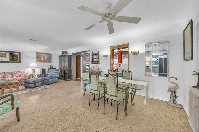 843 22nd Pl, Vero Beach, FL 32960 - dining area featuring ceiling fan and baseboards