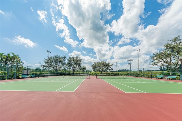 view of sport court featuring community basketball court and fence