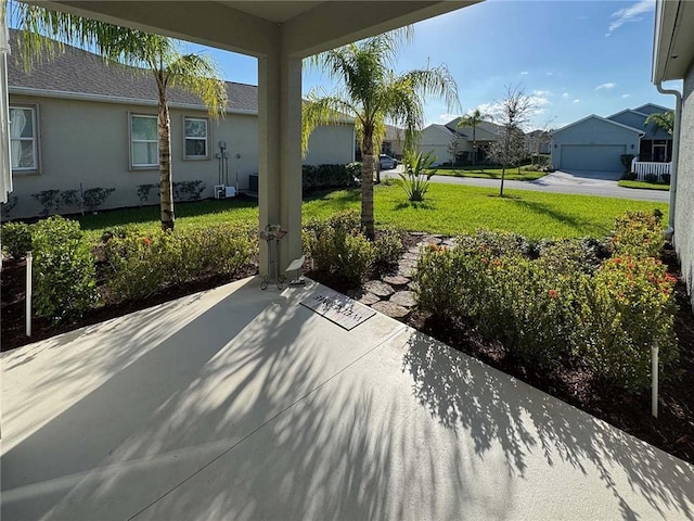 view of patio / terrace featuring a residential view