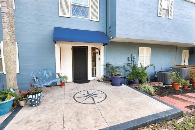 entrance to property with central air condition unit