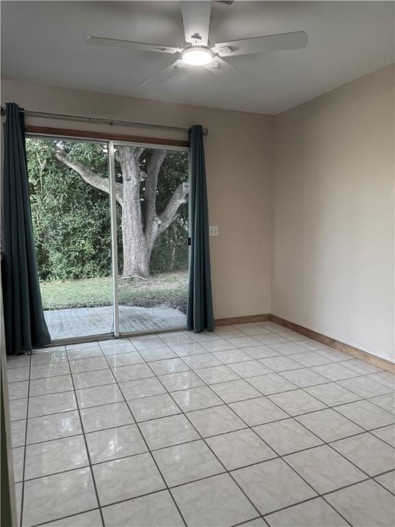 2380 89th Ave, Vero Beach, FL 32966 - spare room with plenty of natural light, a ceiling fan, and light tile patterned floors