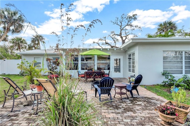 view of patio / terrace with fence