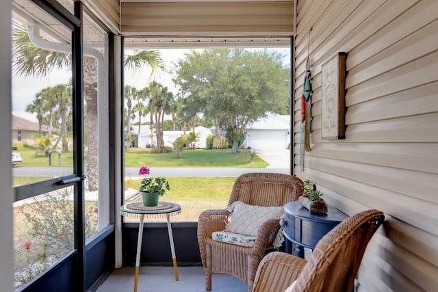 view of sunroom / solarium