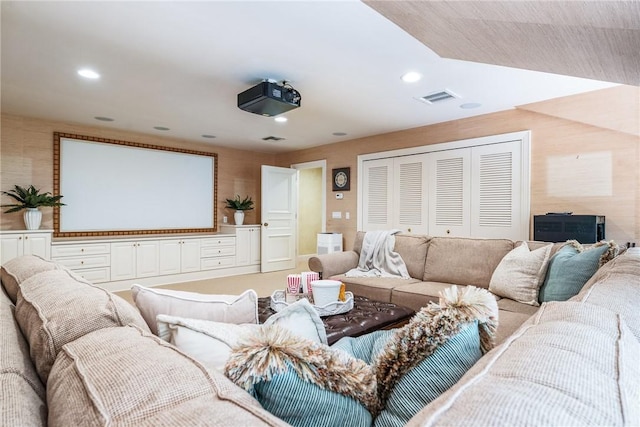 596 Ocean Rd, Vero Beach, FL 32963 - home theater room featuring recessed lighting