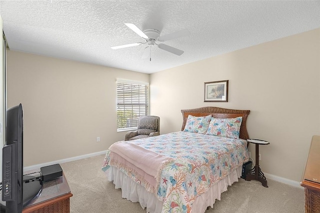 4951 Corsica Sq, Vero Beach, FL 32967 - carpeted bedroom with ceiling fan and a textured ceiling