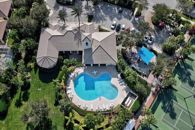 4951 Corsica Sq, Vero Beach, FL 32967 - drone / aerial view of a pool