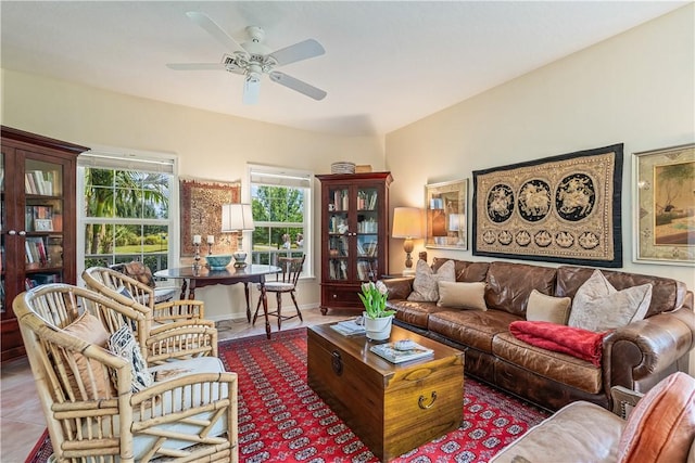7387 61st St, Vero Beach, FL 32967 - living room with a ceiling fan