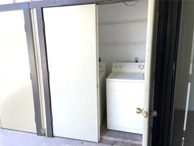 laundry area featuring independent washer and dryer