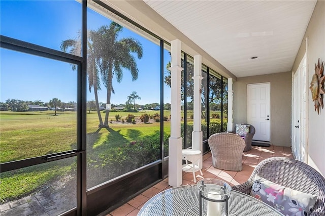 view of sunroom