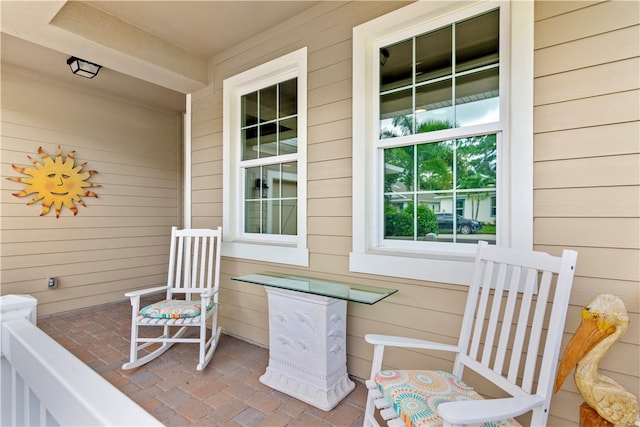 view of patio featuring covered porch