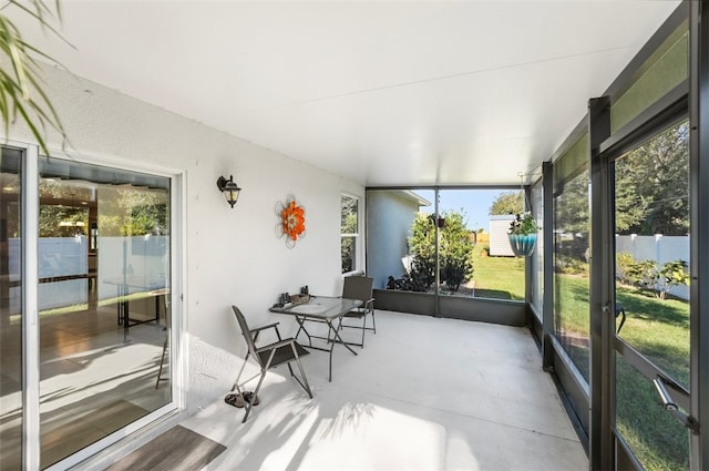 view of sunroom