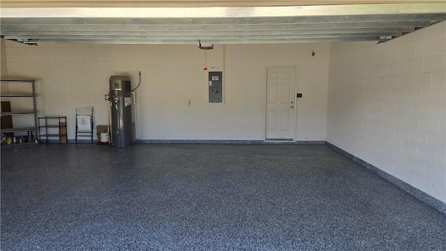 garage with electric panel