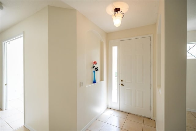 view of tiled foyer