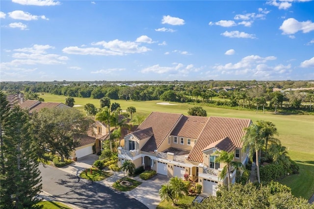 4877 N Newport Island Dr Unit 14D, Vero Beach, FL 32967 - aerial view of property and surrounding area with a tree filled landscape and a local golf course