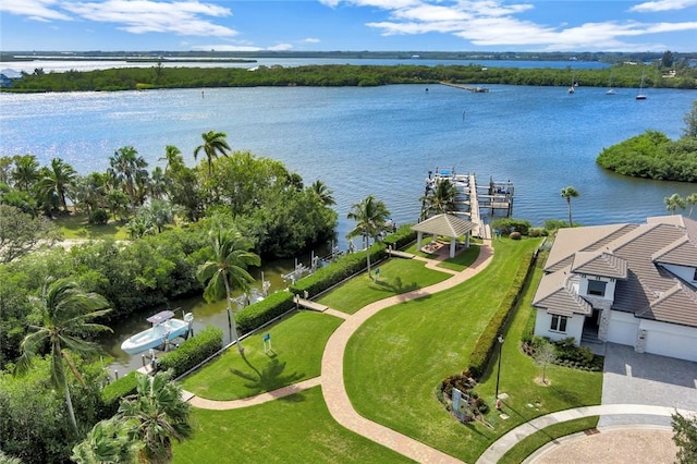 9378 Orchid Cove Cir, Vero Beach, FL 32963 - drone / aerial view with a water view