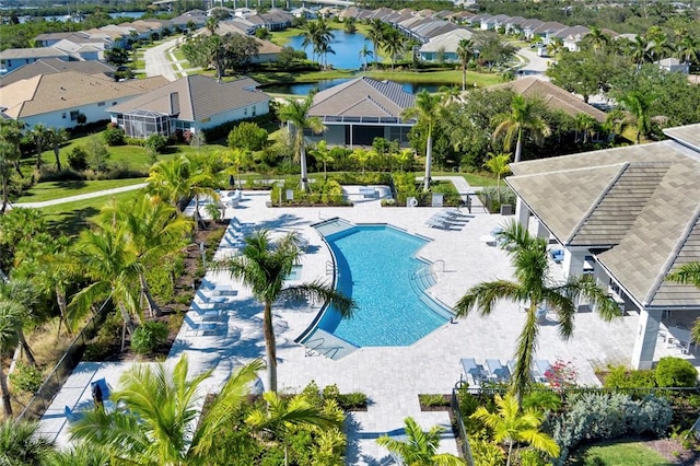 9378 Orchid Cove Cir, Vero Beach, FL 32963 - bird's eye view with a residential view and a water view