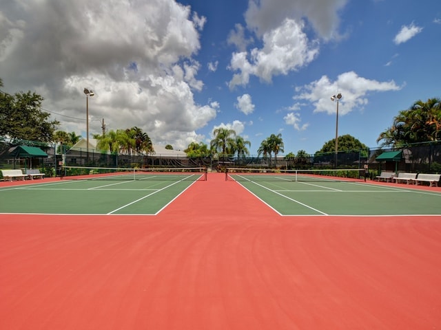 view of tennis court