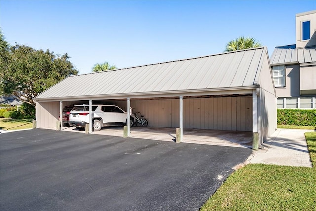 view of car parking with a carport