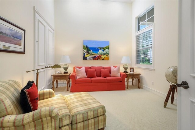 1632 Weybridge Cir, Vero Beach, FL 32963 - living area with carpet floors and baseboards