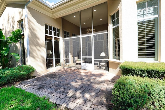 1632 Weybridge Cir, Vero Beach, FL 32963 - view of patio with a ceiling fan