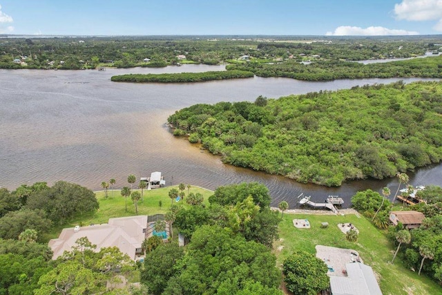 9830 Oak Trl, Sebastian, FL 32976 - bird's eye view of a large body of water