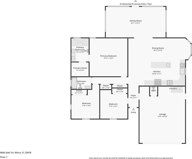 9830 Oak Trl, Sebastian, FL 32976 - view of home floor plan