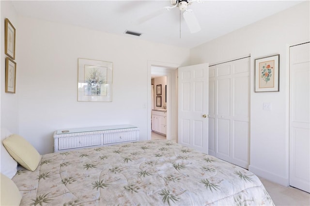 5151 A1A Hwy Unit 506, Indian River Shores, FL 32963 - bedroom featuring carpet flooring and ceiling fan