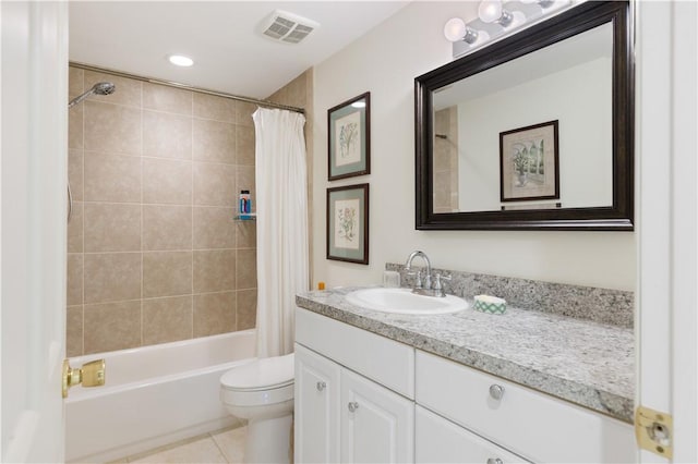 5151 A1A Hwy Unit 506, Indian River Shores, FL 32963 - full bath featuring vanity, shower / tub combo, and tile patterned floors
