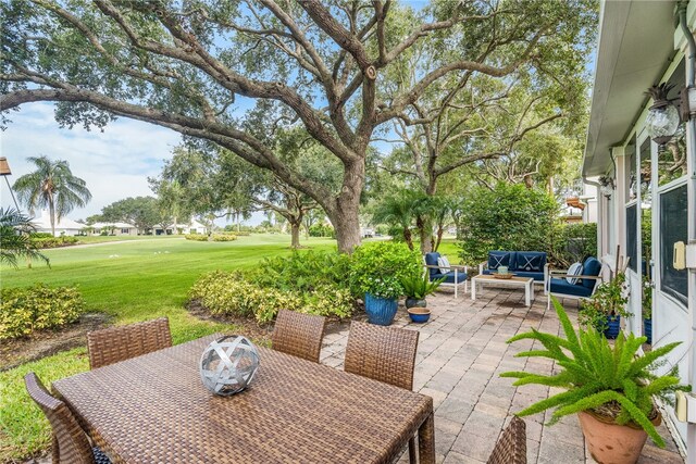 view of patio / terrace with outdoor lounge area