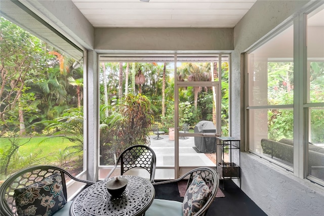 view of sunroom