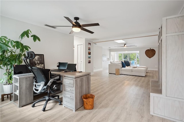 1933 Robalo Dr, Vero Beach, FL 32960 - office space with ceiling fan and light wood-type flooring