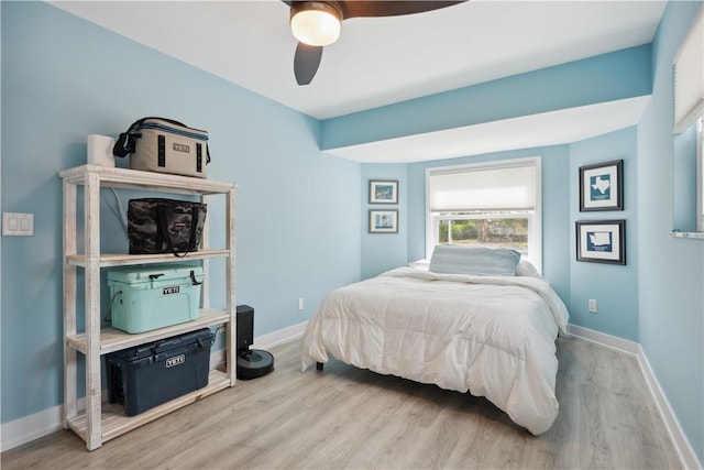 1933 Robalo Dr, Vero Beach, FL 32960 - bedroom featuring wood finished floors and ceiling fan