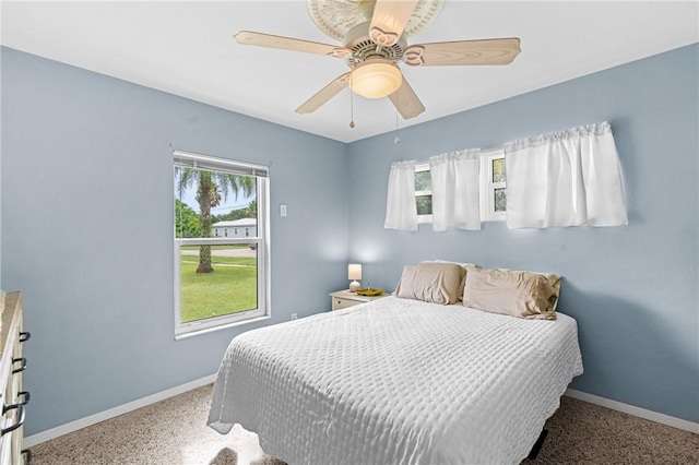 2106 36th Ave, Vero Beach, FL 32960 - bedroom featuring a ceiling fan and speckled floor