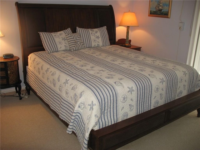 view of carpeted bedroom